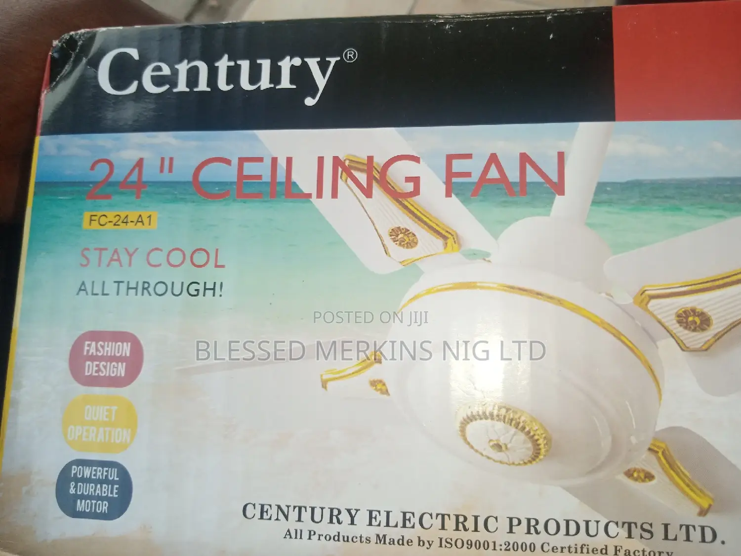 Century Ceiling Fan 24" Short Blade