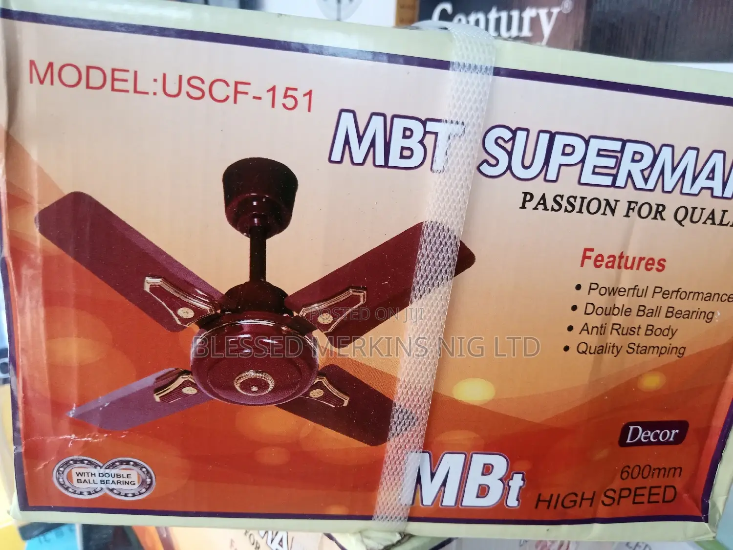 Mbt Supermart Ceiling Fan 24" Short Blade