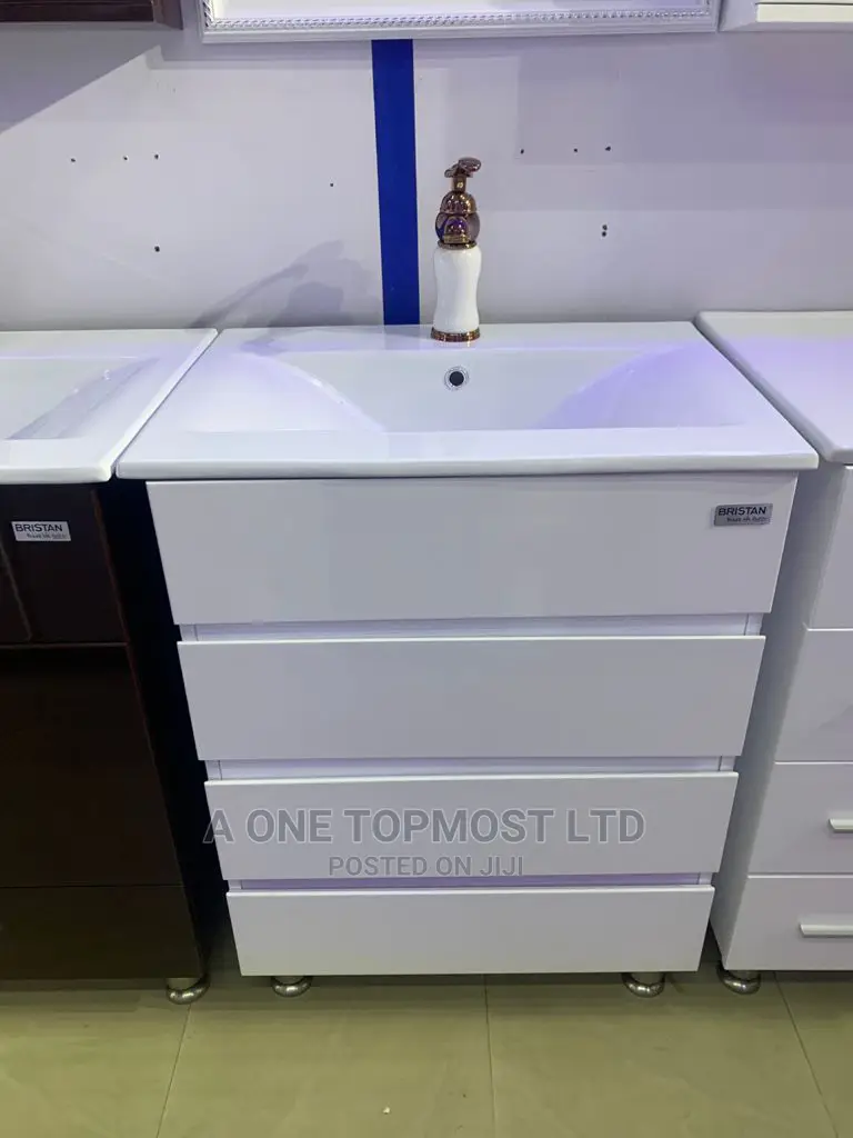 White Cabinet Basin