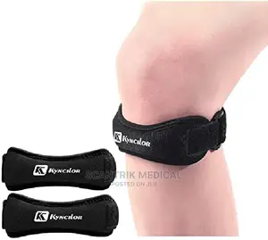 Patella Knee Strap Adjustable Knee Brace Band Black