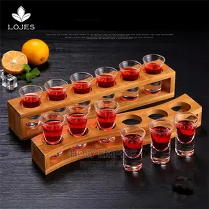 6 Hole Cup Holder Cup Set Cocktail Shaker Lead-Free Liquor