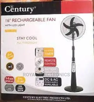 Brand New Century 16inches Rechargeable Fan With Remote.