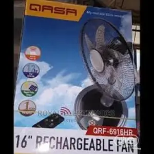 Brand New QASA (16inches) Rechargeable Fan With Remote.