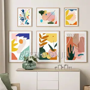 Colorful Tropical Plants Leaves Canvas Painting
