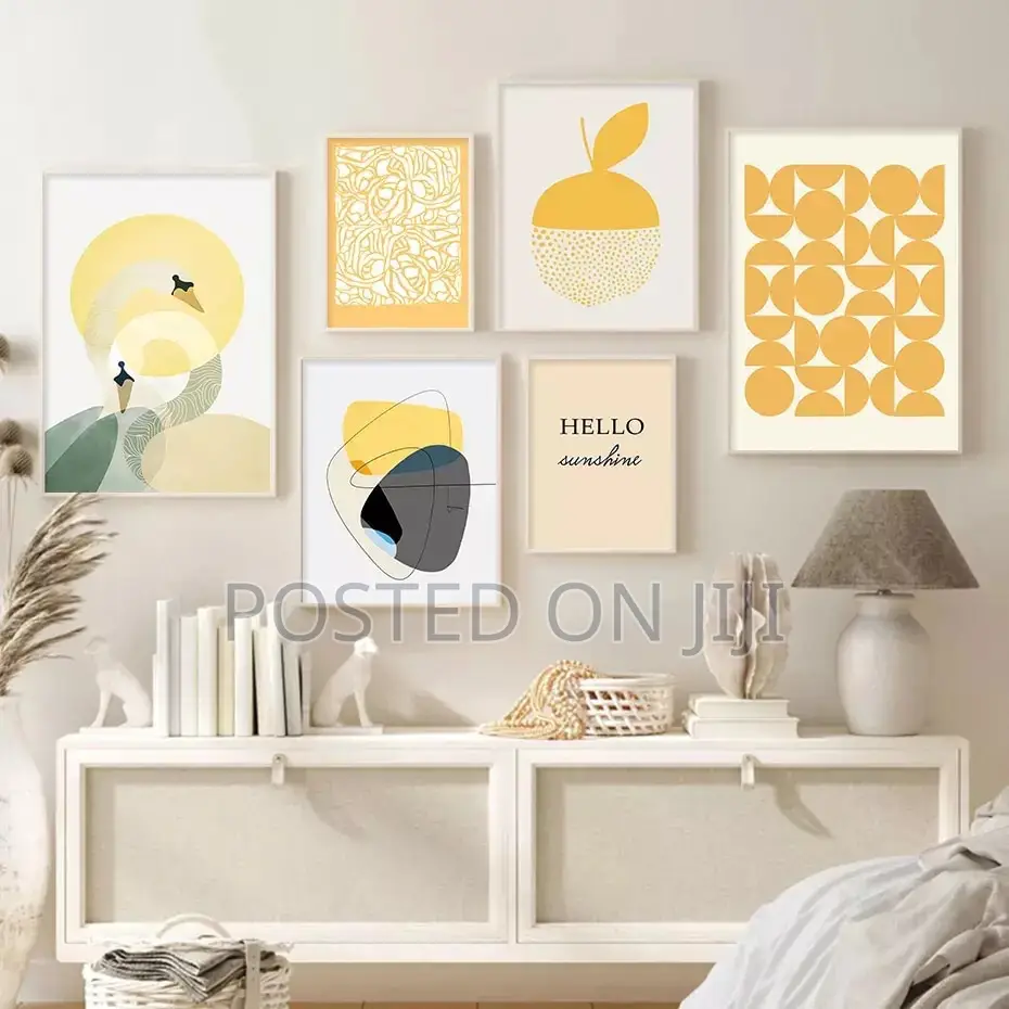 Abstract Graphic Designs Yellow Gallery Poster