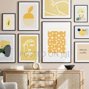 Abstract Graphic Designs Yellow Gallery Poster
