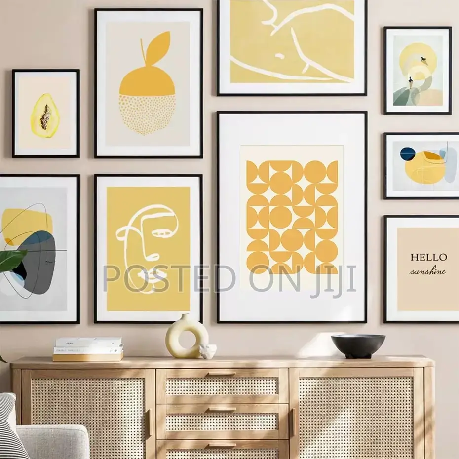 Abstract Graphic Designs Yellow Gallery Poster