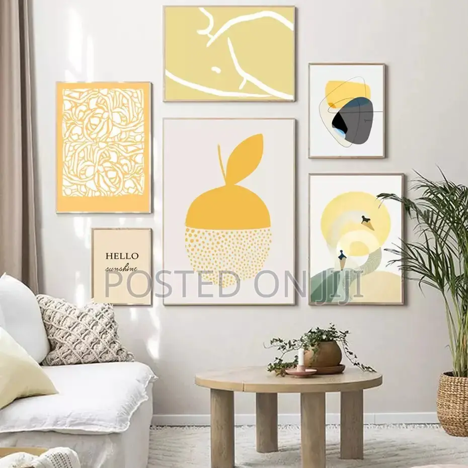 Abstract Graphic Designs Yellow Gallery Poster