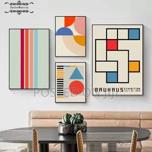 Nordic Retro Geometric Pattern Posters