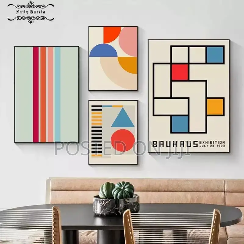 Nordic Retro Geometric Pattern Posters