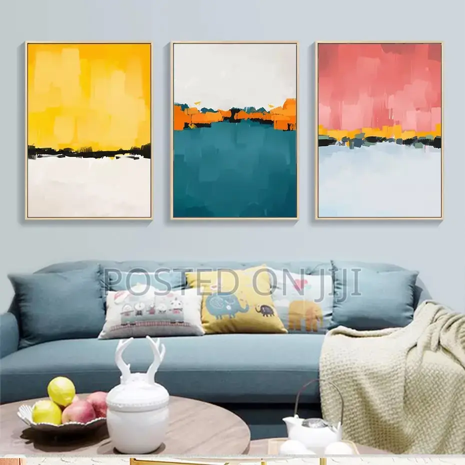 Abstract Multicolor Brush Background Canvas