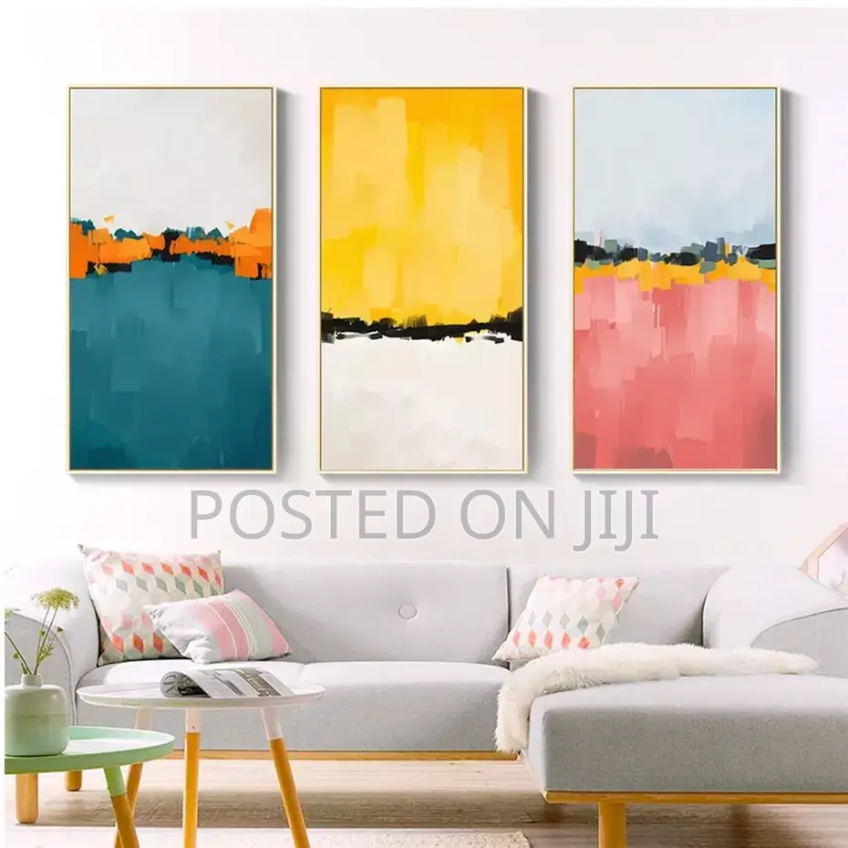 Abstract Multicolor Brush Background Canvas