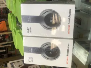 Foldable Bluetooth Wireless P47 5.0 +EDR Headphones -Black