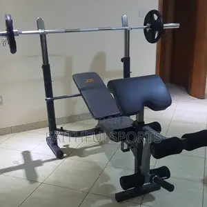 Quality New Weight Bench With 50kg and Olympic Barbell