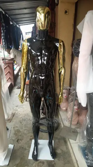 Ehf Black and Gold Chrome Male Full Body MANNEQUINS