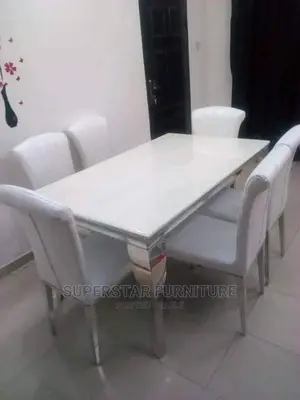 Animal Leg Marble Dinning Tables With 6 Chairs