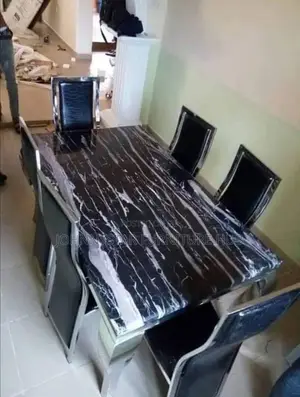 Tovic Royal Marble Dinning Tables With 6 Chairs