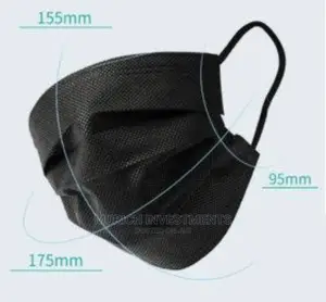 50pcs Disposable Face Masks – Black