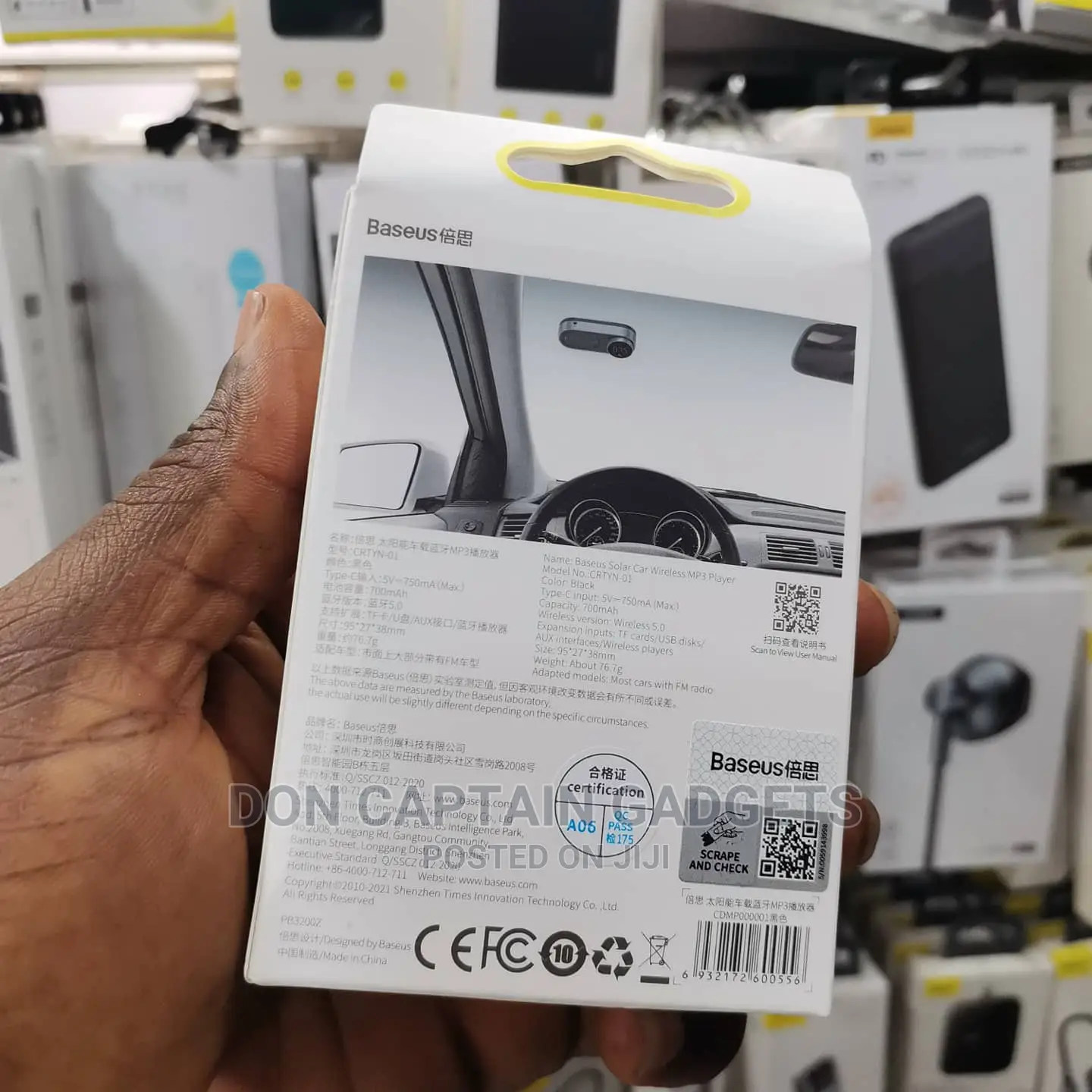 Baseus Bluetooth Car Mp3 Player With Solar in Ikeja Vehicle Parts & Accessories, Don Captain