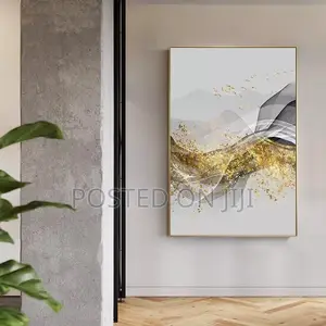Abstract Golden Canvas Landscape