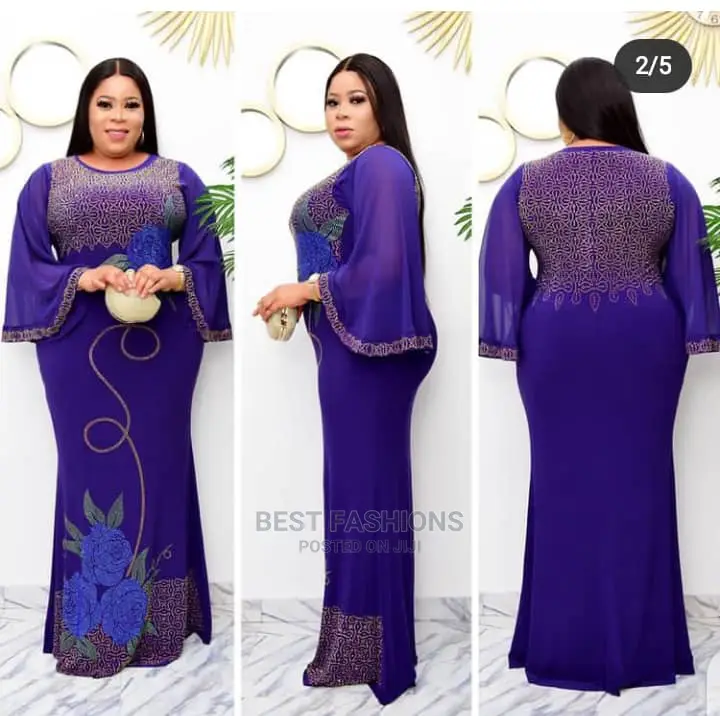 Female Embroidered Dinner Gown