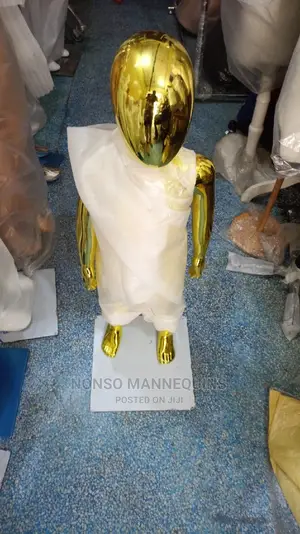 Age 1 To 3 Years Unisex Gold Chrome Kiddies MANNEQUIN