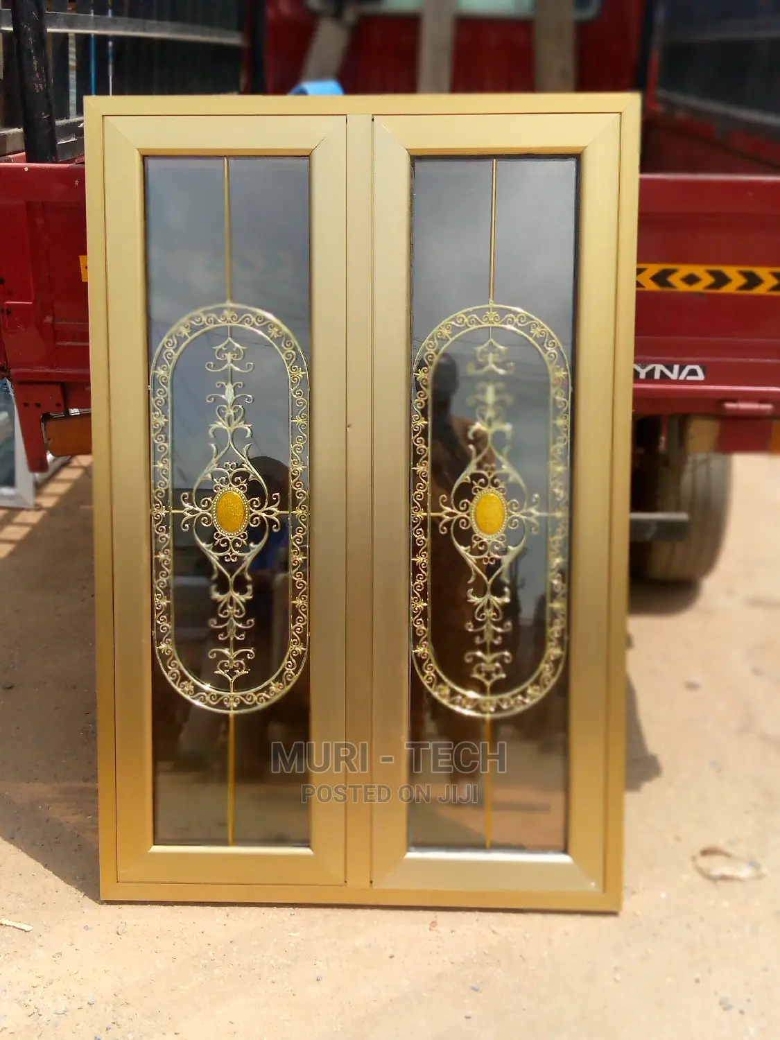 Double Glasing Gold Casement Window