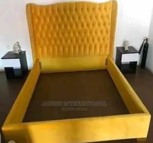 Modern 6 X 6 High Back Rest Padded Bedframe.