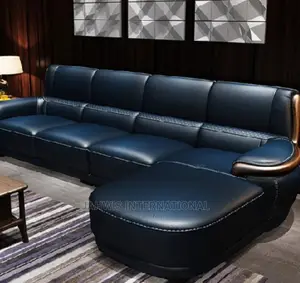 Tastefully Furnished L-Shape Leather Chairs