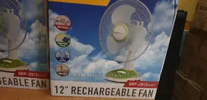 Qasa Table Rechargeable Fan 12inches Solar Friendly