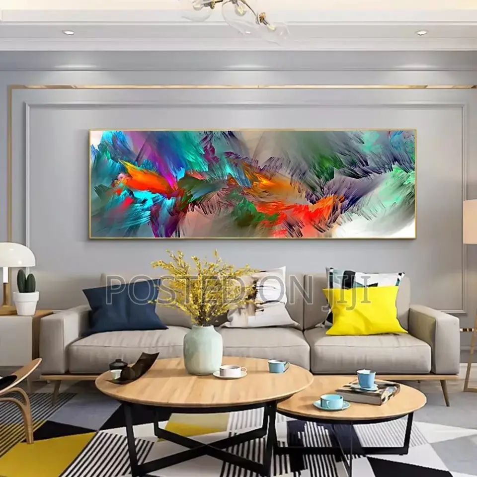 Abstract Blue Purple Cloud Wall Art