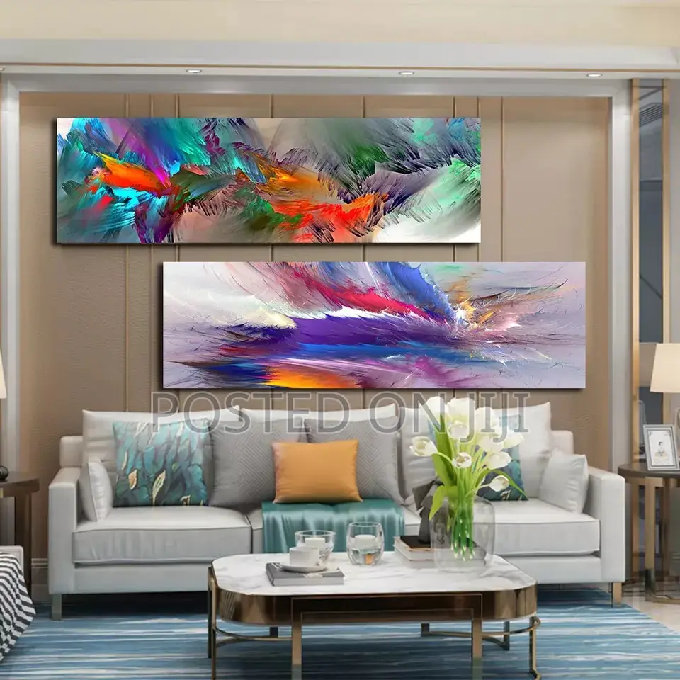 Abstract Blue Purple Cloud Wall Art