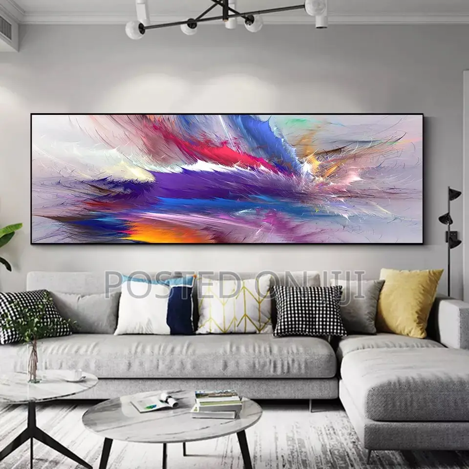 Abstract Blue Purple Cloud Wall Art