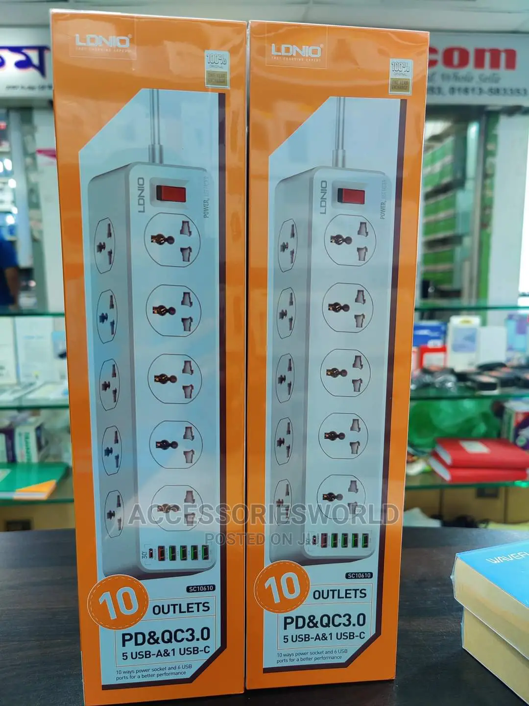 LDNIO SC10610 Power Strip Universal Socket USB