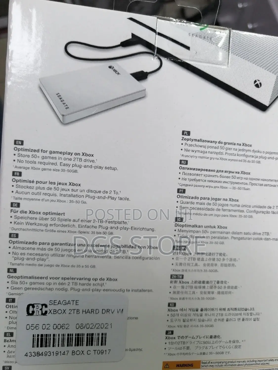 Seagate Game Drive for Xbox 2TB