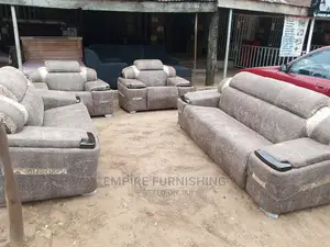 Modern 7 Seater Living Room Fabric Made Royal Sofa Chair.