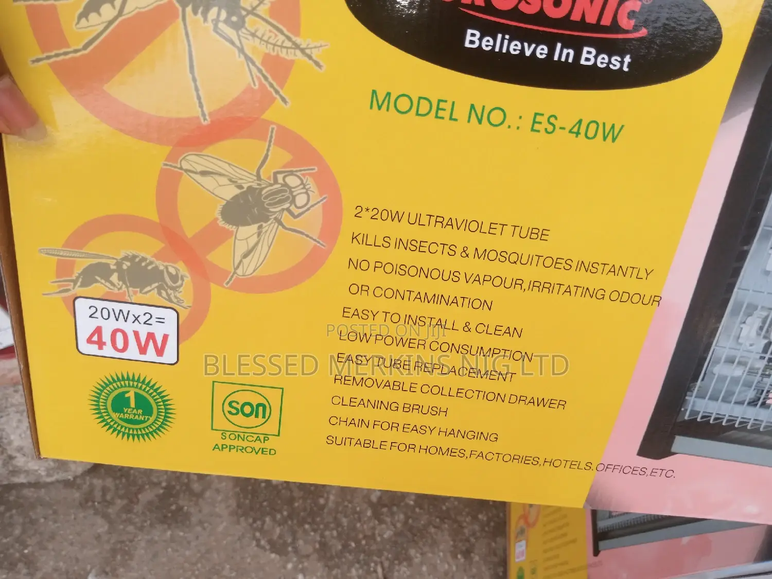 Eurosonic Insect Killer 40watts