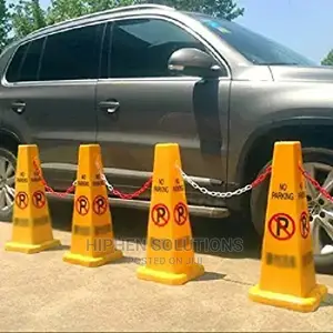 No Parking Traffic Cone With Messages