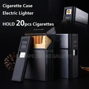 Focus Cigarette Case With Rechargeable Lighter