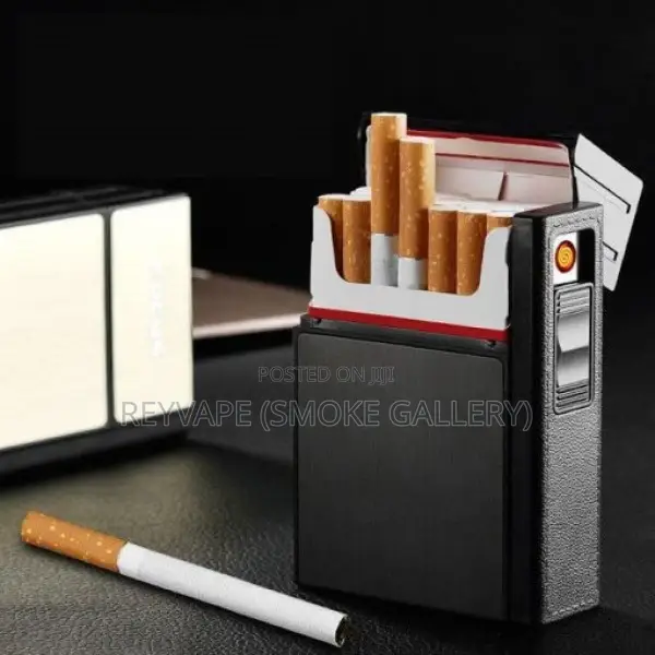 Focus Cigarette Case With Rechargeable Lighter
