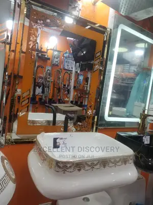 Crystal White and Gold Basin