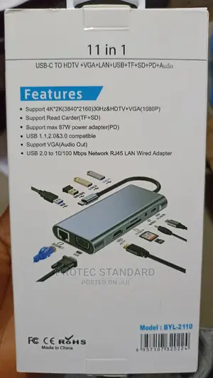 Type C Adapter to 11 in One