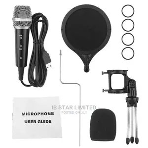 Mic Stand + Shock Mount Mic Holder + Pop Filter Kit