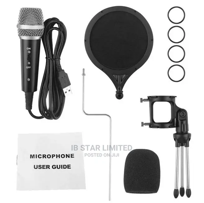 Mic Stand + Shock Mount Mic Holder + Pop Filter Kit