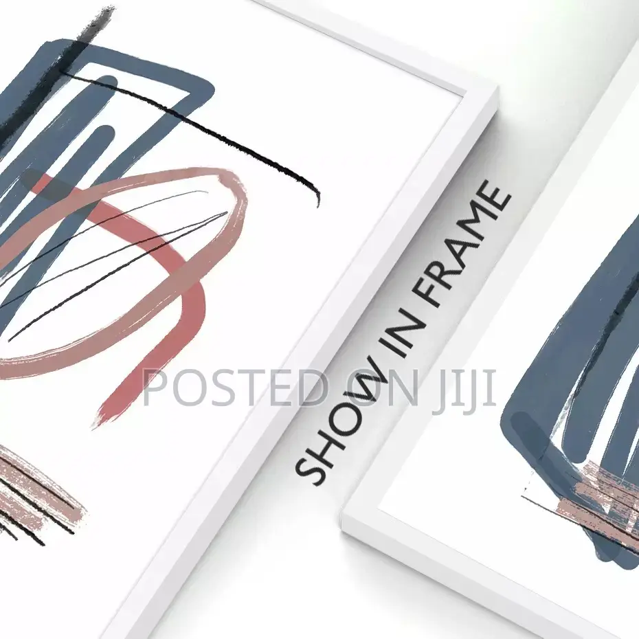 Creative Abstract Geometric Brush Strokes Canvas Print