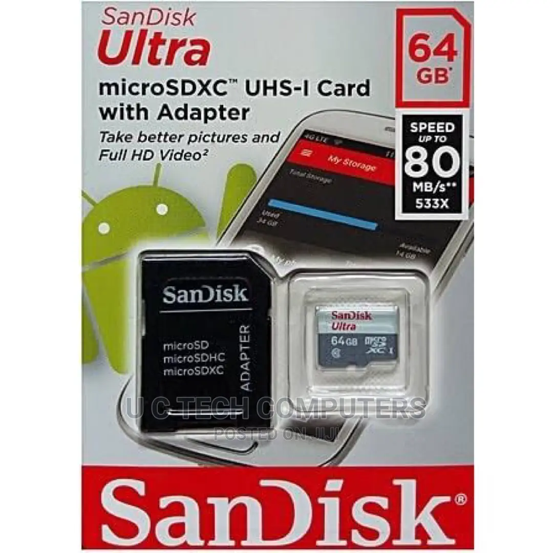 Sandisk Memory Card 64GB in Ikeja Accessories for Mobile Phones
