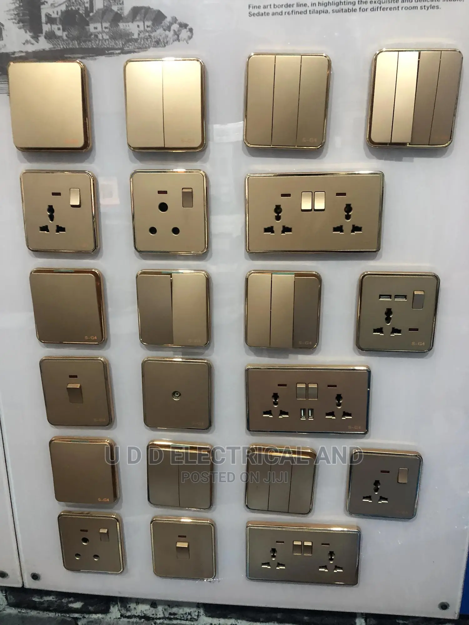 Switch Socket All Sizes Silver and Gold Available