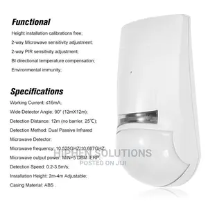 Dual Passive Infrared Detector PIR Motion