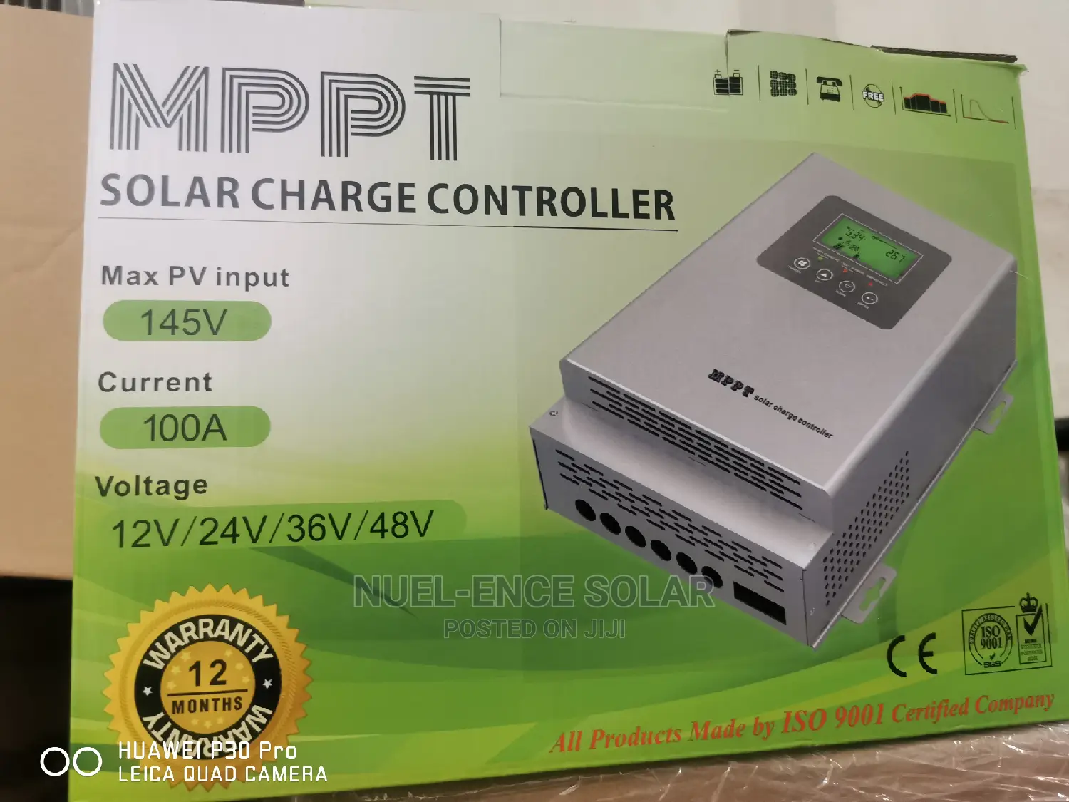 100A MPPT Must 12V 24V Solar Charge Controller.