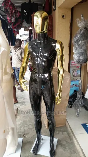 Glossy Body Black And Gold Chrome Male